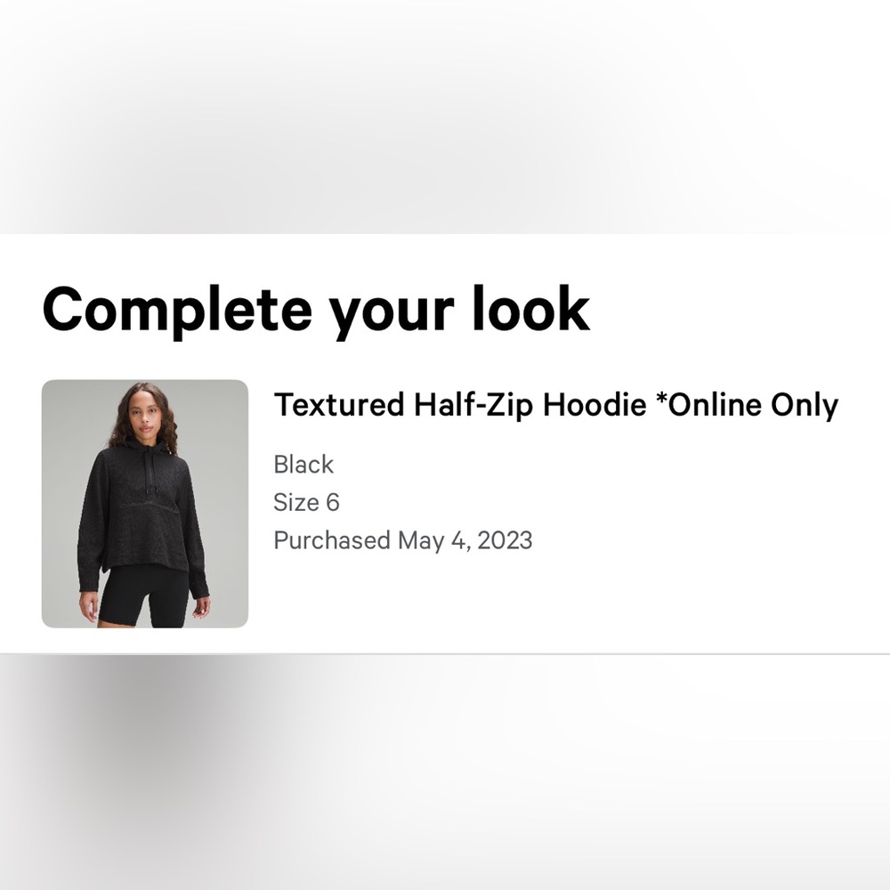 Lululemon Textured Half-Zip Hoodie - black